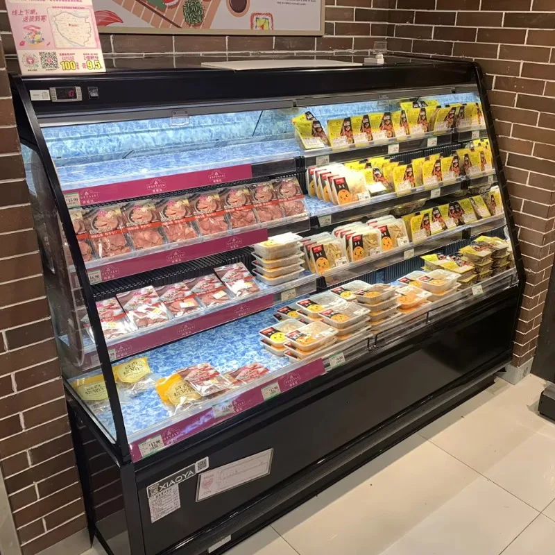 Customize Vertical Refrigeration Equipment Open  Refrigerated Display Case Upright Open Chiller