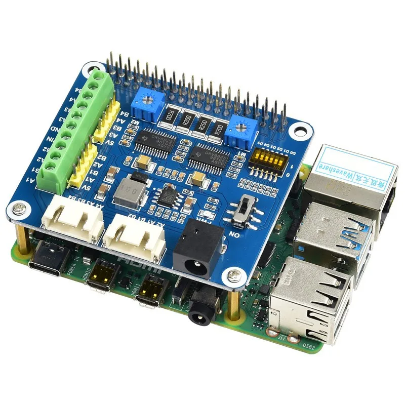 Raspberry Pi 4B NVIDIA two way stepper motor GPIO driver board DRV8825  HR8825 module 32 subdivisions