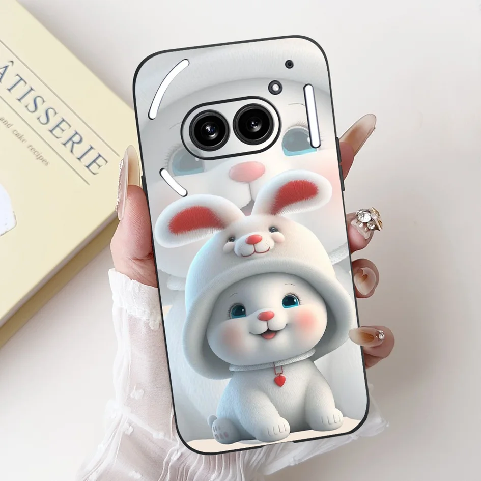 For Cover Nothing Phone 2a Case A142 A065 Phone2 Funda Lovely Cartoon Soft Black Silicone Phone Cases For Nothing Phone2a Bumper