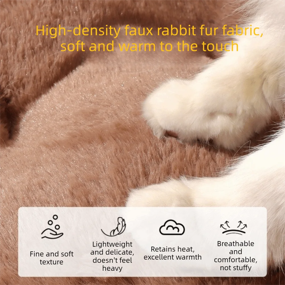 

Cartoon Bear Shape Pet Mat Anti-slip Soft Dog Sleeping Pads Thickened Comfortable Pet Sleeping Nest Autumn Winter