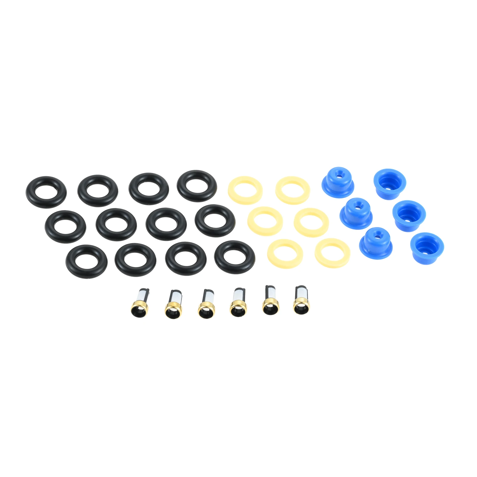 6 Set 17-10306 Fuel Injectors Seals Repair Kit for 1991 - 2000 Ford Ranger Pickup 3.0L V6  1990 - 1996 Ford Ranger Pickup 4.0L.