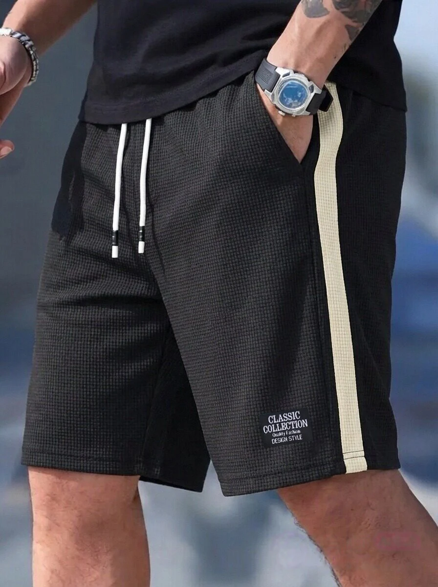 New Men's Shorts, Men's Casual Pants, Men's Beach Shorts, Men's Sports Shorts, New Fashion Textured Fabric, Breathable Pants, Suitable for Both Daily Casual Wear and Sports