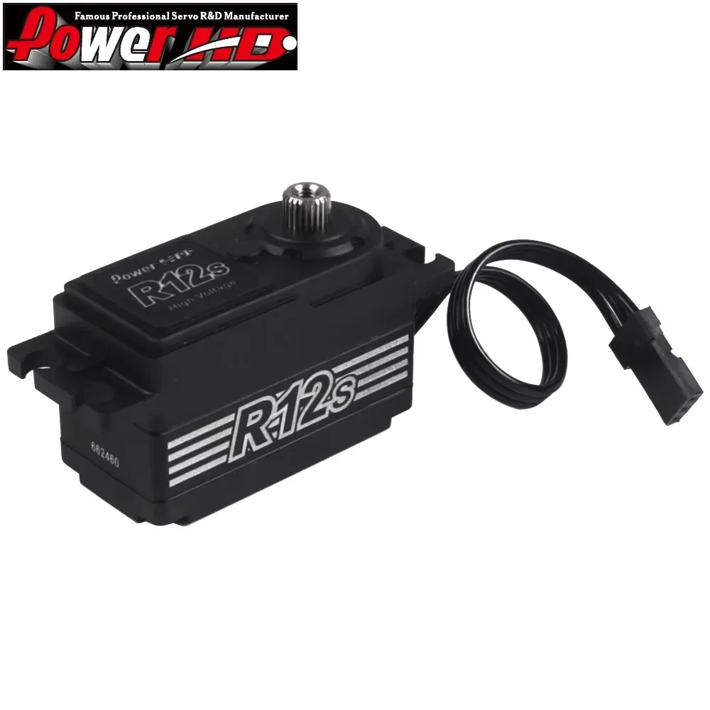 RoRuSPowerHD Power HD R12S 6-8.4V 12kg High Torque Titanium Gear Dual Ball Bearing Servo For 1:10 1/10 RC Car Off-road Vehicle T