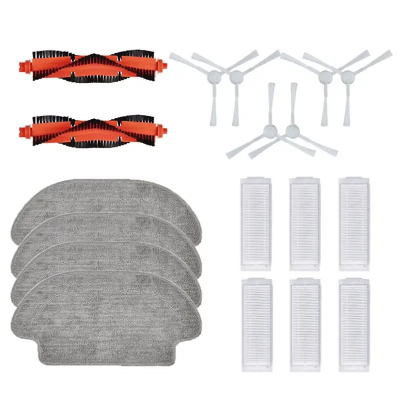 L61A! الأسطوانة الجانبية فرش ممسحة القماش فلتر Hepa ل Xiaomi روبوت مكنسة كهربائية ممسحة P STYTJ02YM روبوت مكنسة كهربائية استبدال أجزاء