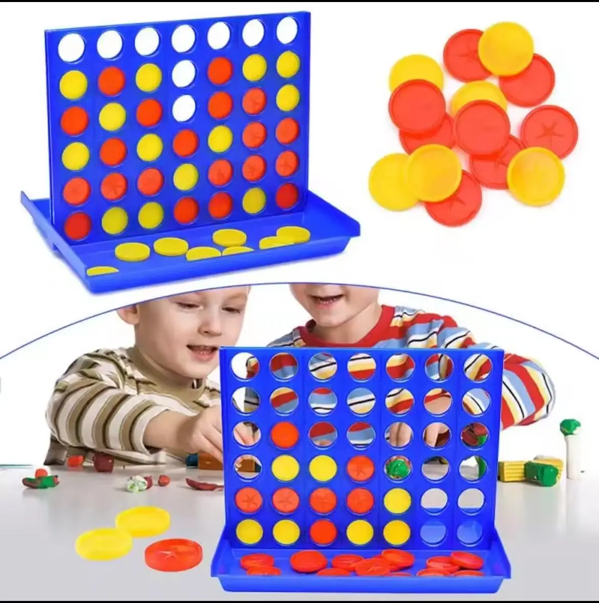 UNGH Four In A Row Bingo Chess Connect Classic Family Board Game Toys Fun Educational Toy for Kids Children Entertainment Game