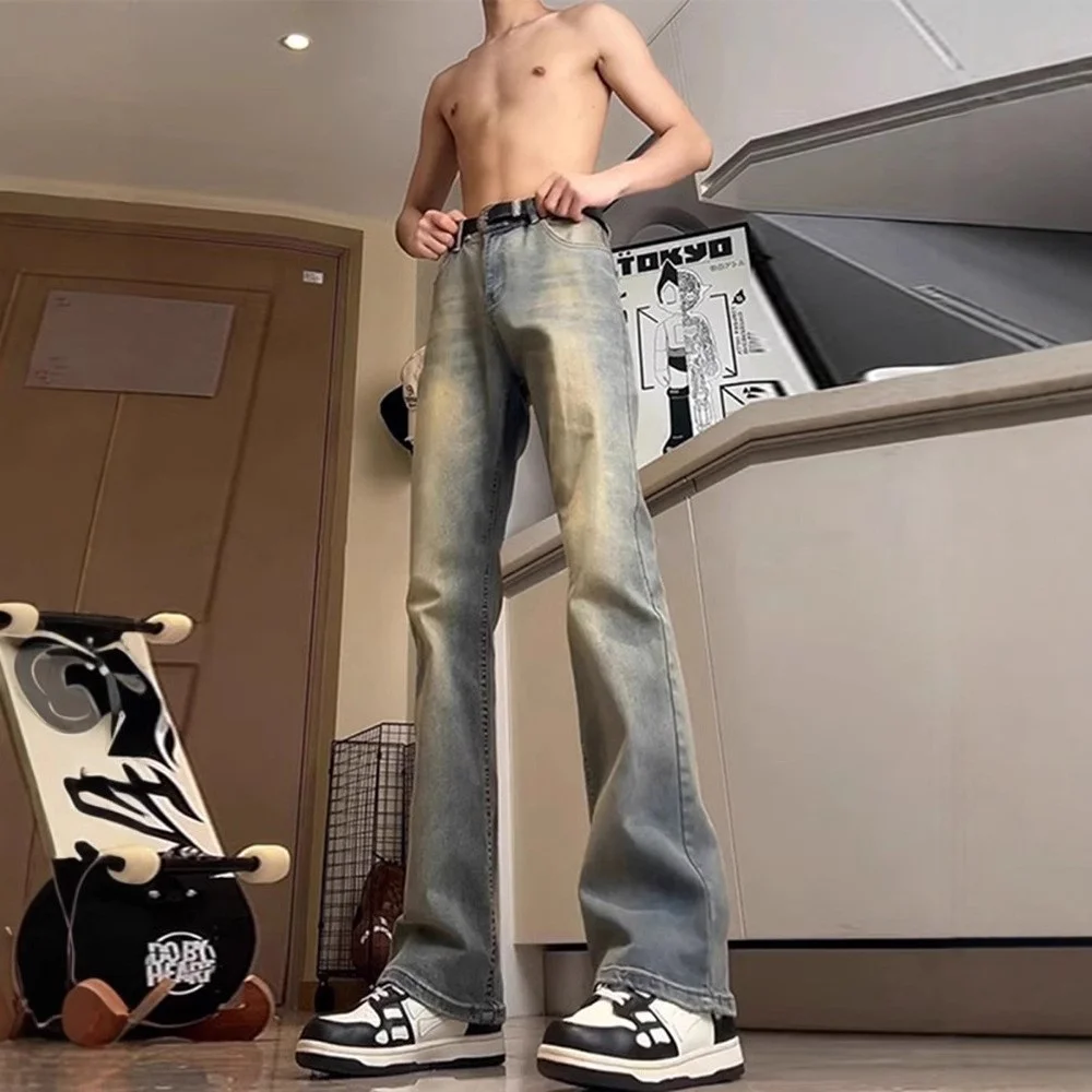 

New 2025 American Retro Blue Jeans Men's Summer Wa Slim Straight Leggings Faionable Casual Wear Resistant Wear