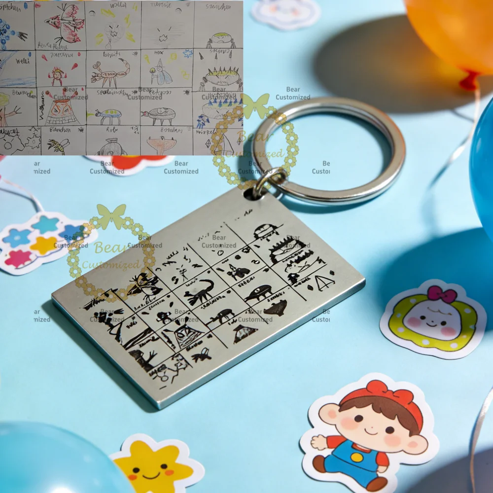 

Custom DIY Graffiti Art Keychain, Personalized Stainless Steel Key Pendant, Creative Trendy Accessory, Unique Artistic Commemora