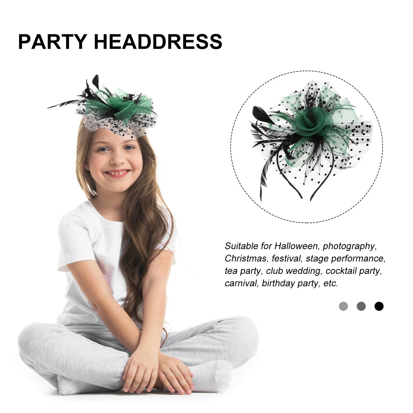 

Chic Net Mesh Hair Ornament Delicate Lightweight Party Head Dress Wedding Engagement Birthday Fascinator Women Accessory