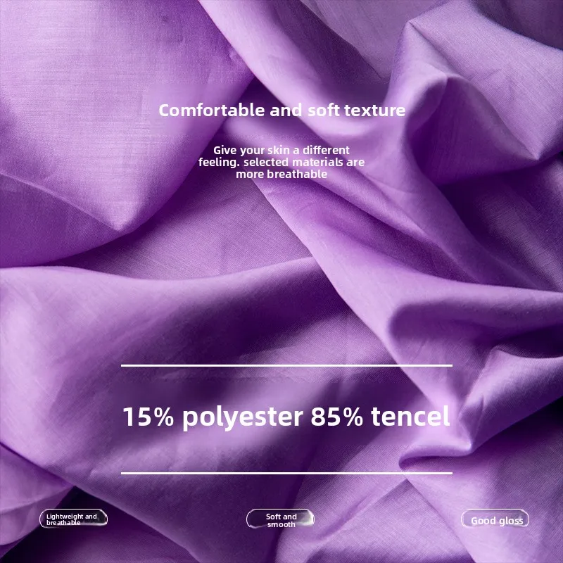 Soft Tencel Cotton Designer Fabric, Skin-friendly Plain Weave Textile, Spring Summer Hanfu Women Garment Sewing Cloth