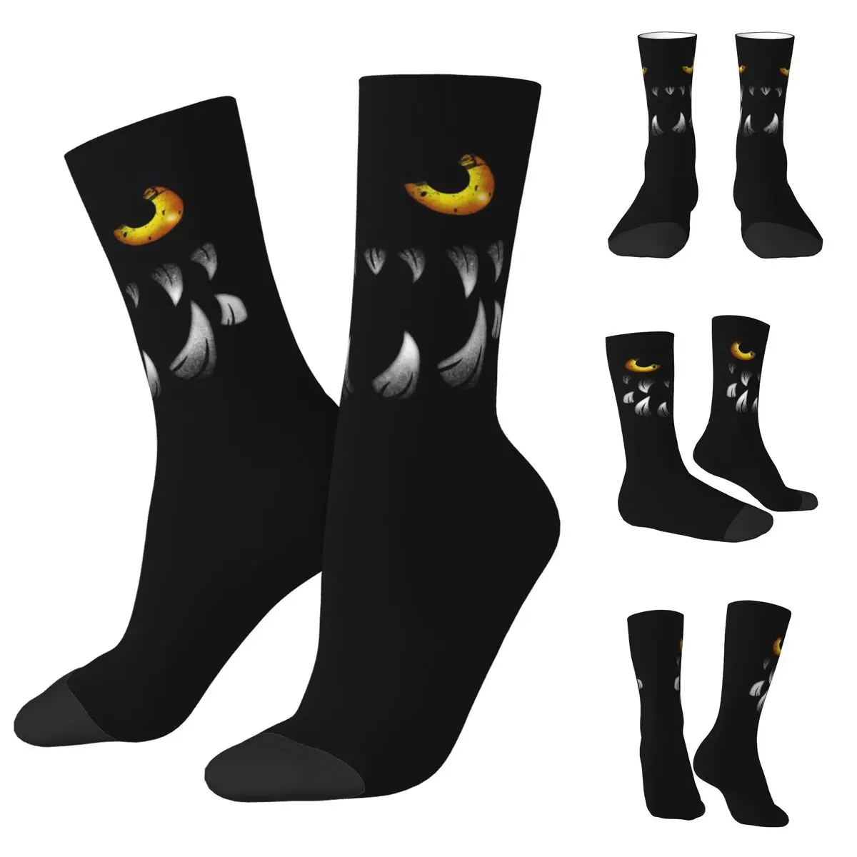 Chaussettes imprimées Monster Face pour hommes et femmes, mode applicable tout au long de l\'année, cadeau IQUE Gift