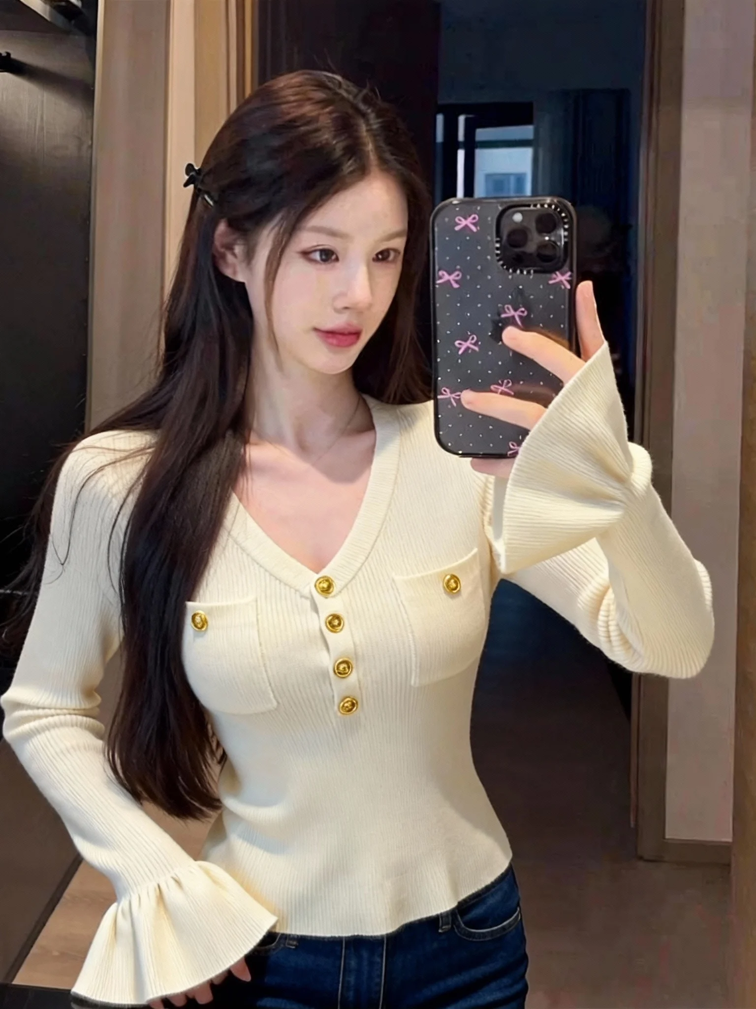 

Red Knitted Sweater Women's Inner Wear Woolen Long Sleeve Autumn Winter Fashion Nicole Rose Brand Regular Fit Knitwear