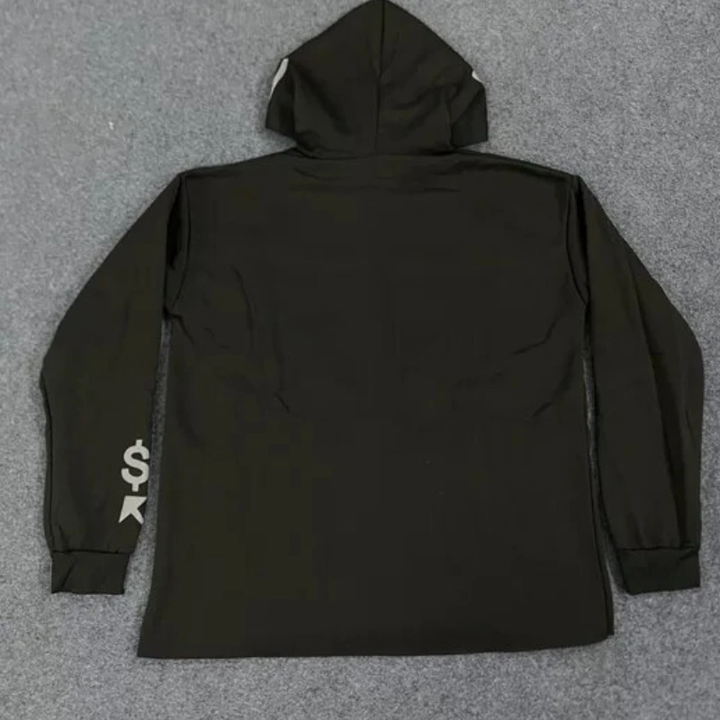 سترة هاراجوكو العصرية ذات القلنسوة بحروف إسفنجية مطبوعة بحروف كبيرة الحجم مع قلنسوة ملابس الشارع الشهير ذات علامة تجارية عصرية فضفاضة #6