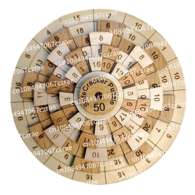 

Wooden three-dimensional puzzle 50 digital turntable high IQ brain burning adult educational toys
