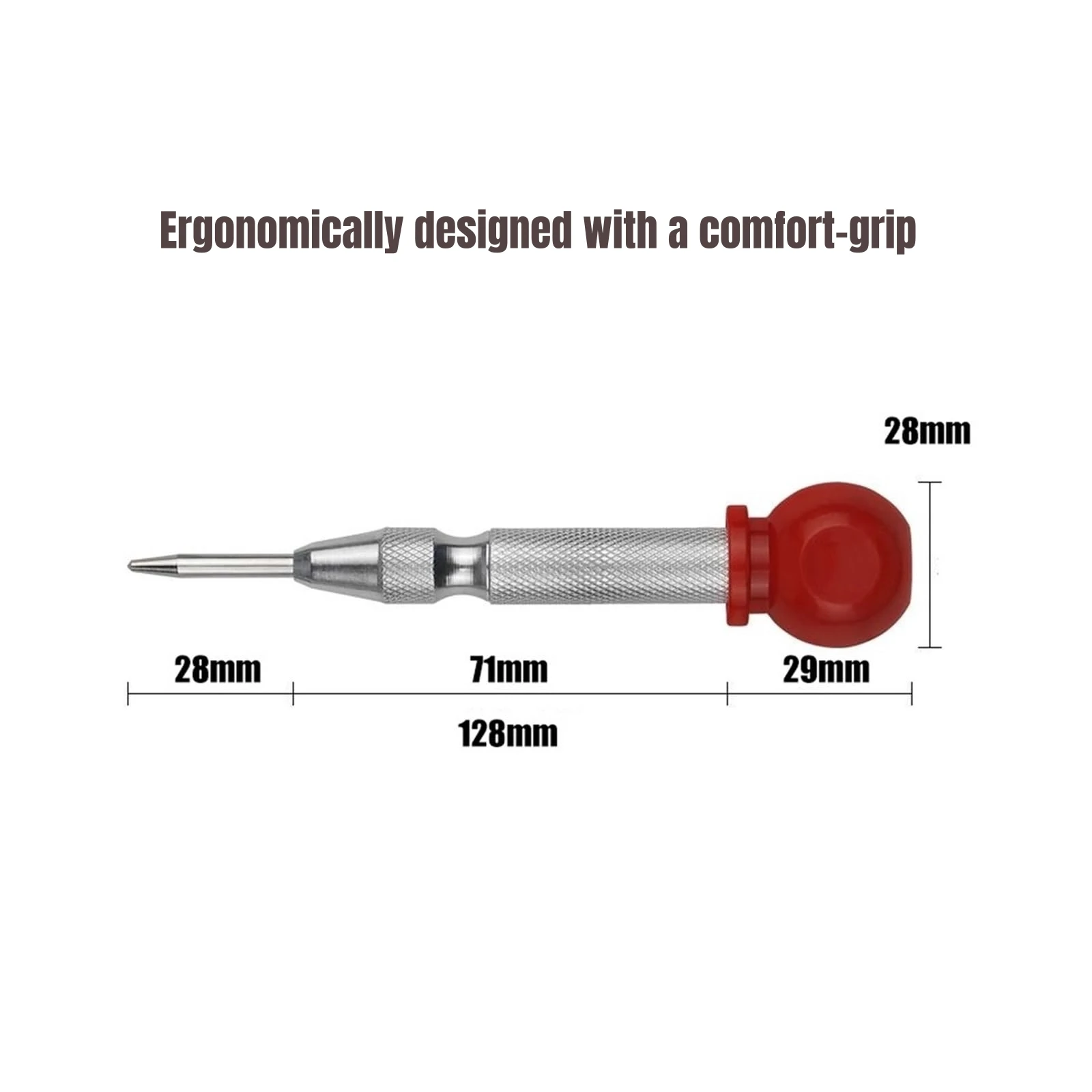 Center Puncher Hole Marker Wood Metal Steel Spring Load Auto Kerner Drill Locator For Carpenters, Electricians & Mechanics