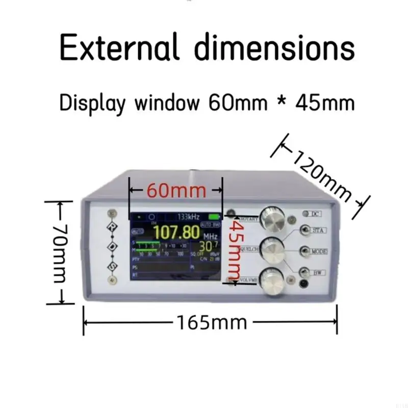 E1YB Lightweight DIY Desktop Full Radio TEF6686 Portable All Bands Receiver Convenient Automatic Function for Household