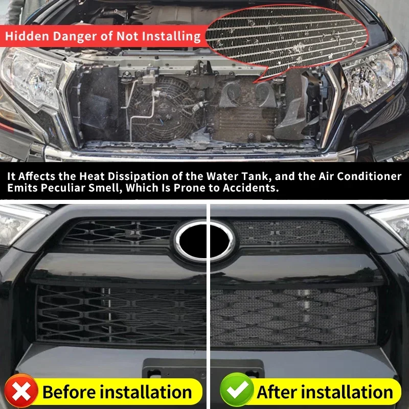 2007-2022 For Toyota 4runner Tundra FJ Cruiser Fortuner Grille Insect Prevention Modification Accessories TRD Off Road Pro Sport