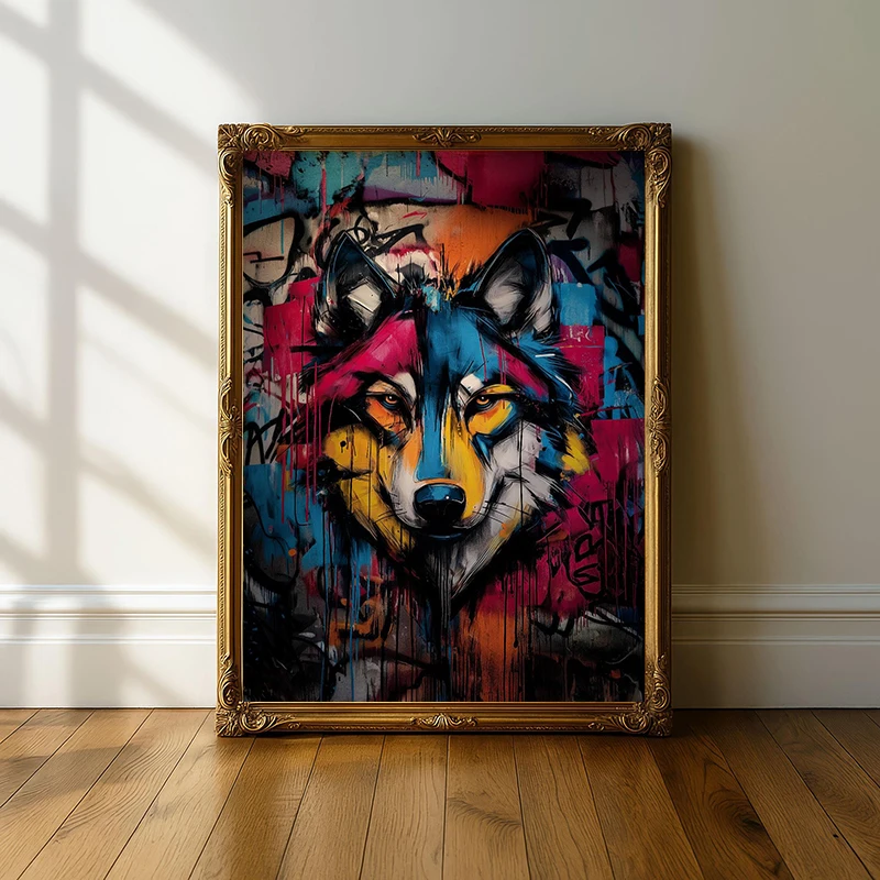 Black Panther Wolf Bear Lion Animal Graffiti Street Poster Canvas Painting Print for Living Room Home Decor Cuadros