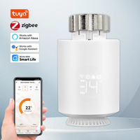 Tuya Smart ZigBee.30 TRV Thermostat Radiator Actuator Thermostatic Valve Temperature Controller Support Yandex Alexa Google Home