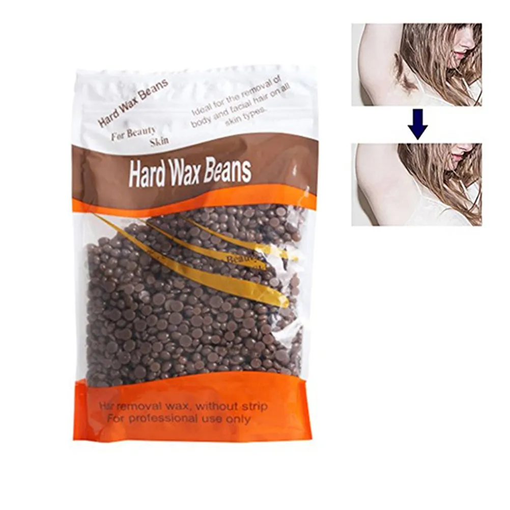 

300G Chocolate Scented Hard Wax Beads Painless Hair Removal Depilatory Pearl for Face Body All Skin Types No Strips Fast