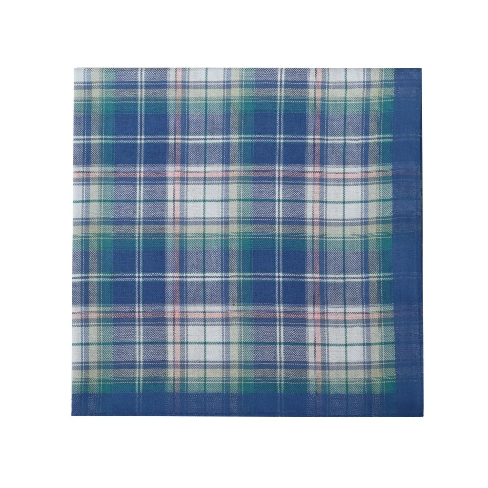 3/6 pezzi fazzoletto da uomo in cotone scozzese scuro elegante stile britannico asciugamano da tasca tovagliolo morbido e assorbente del sudore 43 cm