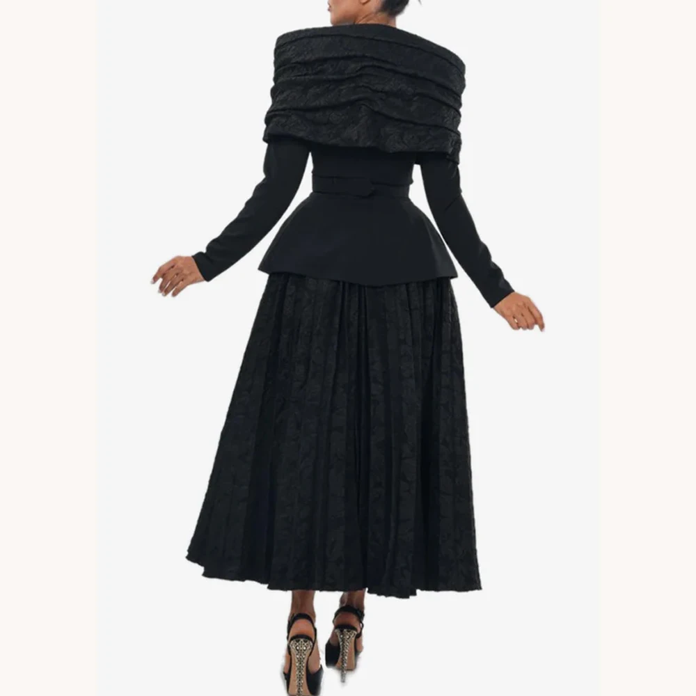 فستان ماكسي أنيق مخصص بطيات على شكل حرف A فساتين سهرة مناسبة رسمية رائعة عالية الجودة للحفلات الراقصة للنساء #3