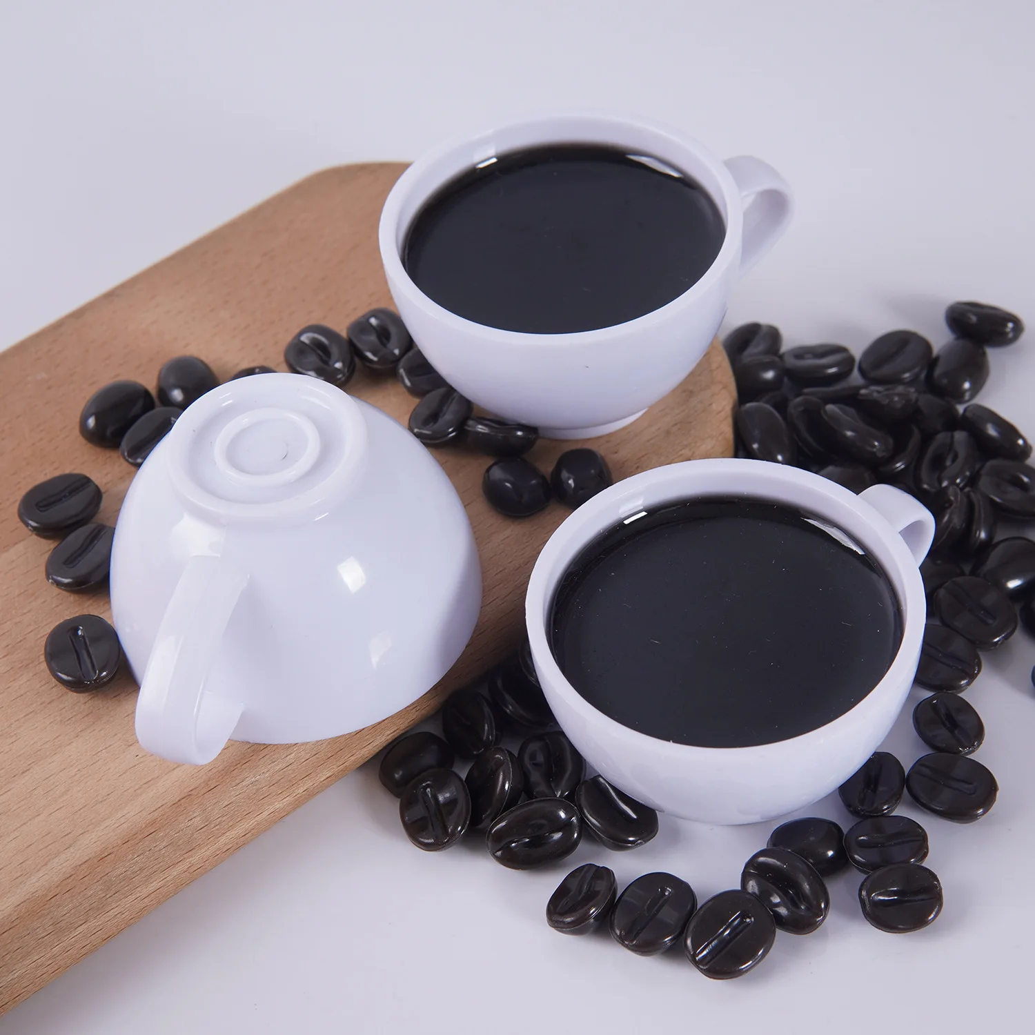 Simulated Coffee Cup Model Full-Cup Coffee Creative Afternoon Tea Drink Model Decorative Desktop Ornament Photography Prop