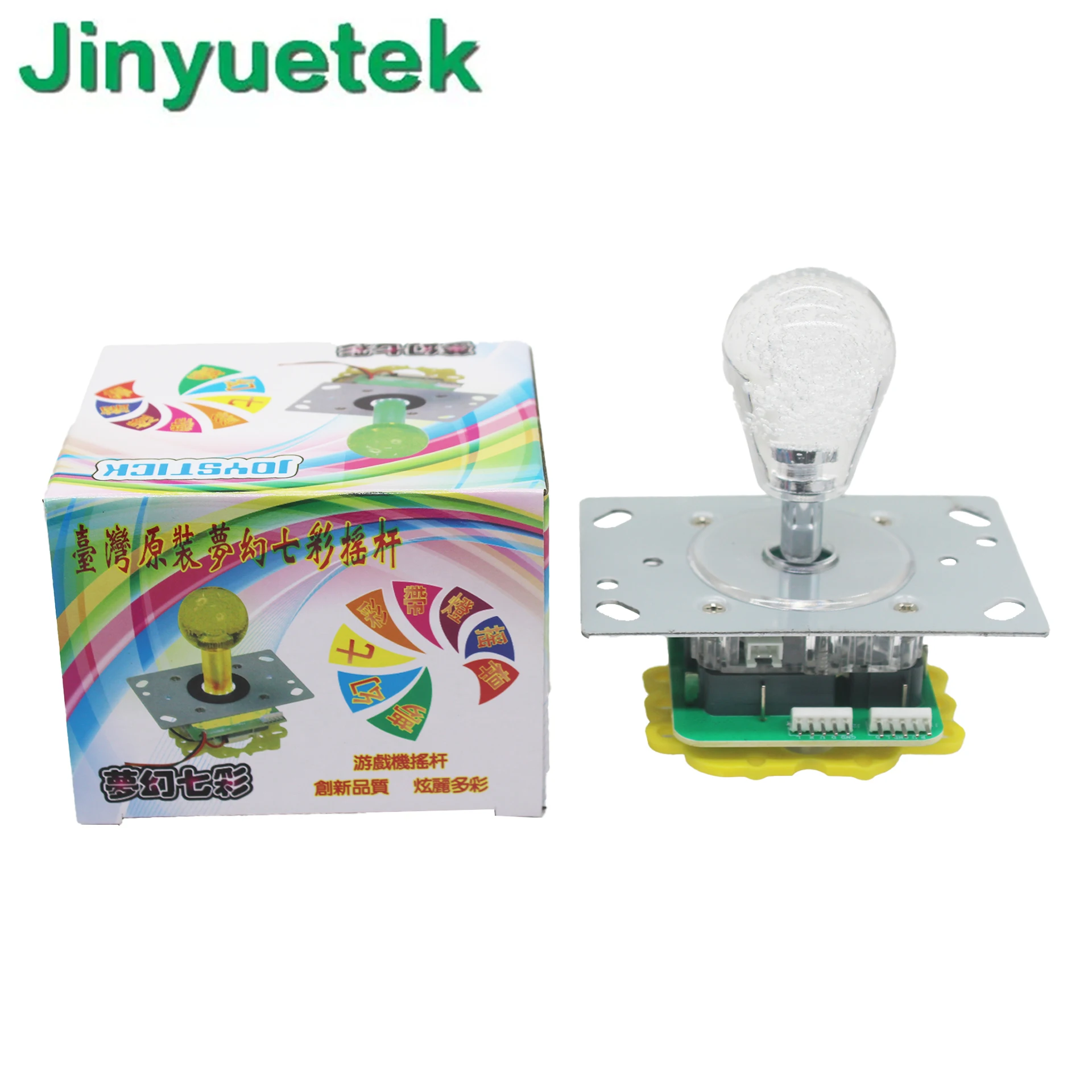 

Colorful Crystal LED Light Arcade Joystick Metal Fishing Game Direction Controller Accessory for Claw Machine