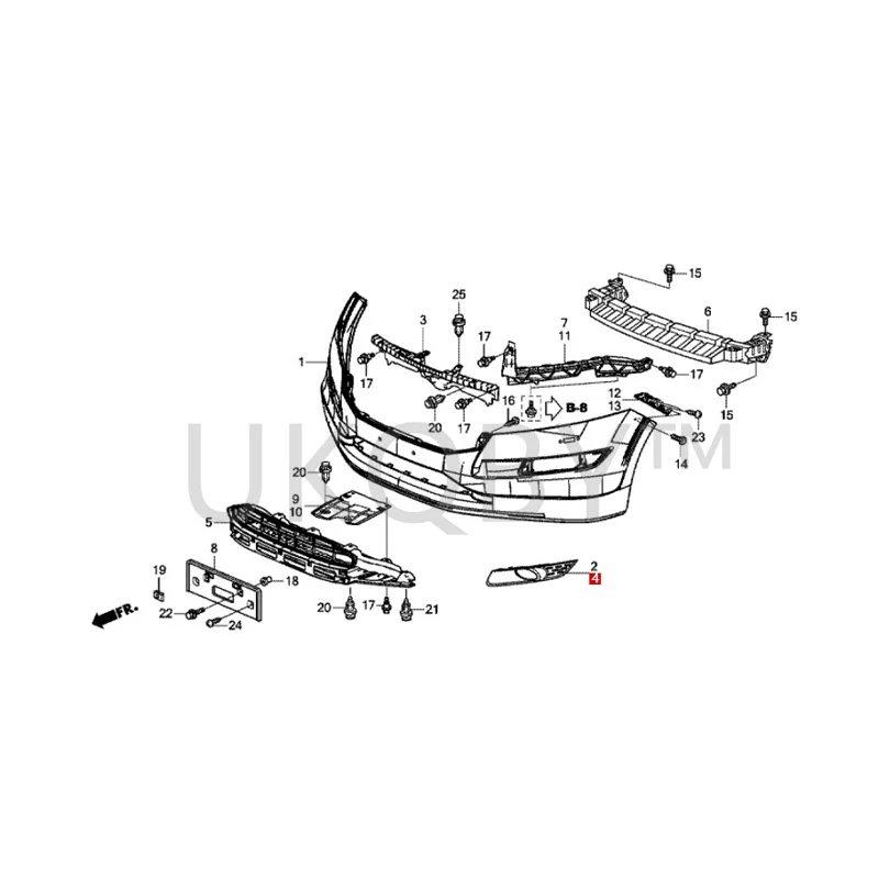 71102TP6A00 71107TP6A00 Suitable for Ho nd a Song Chart Front fog lamp cover Front bumper light frame