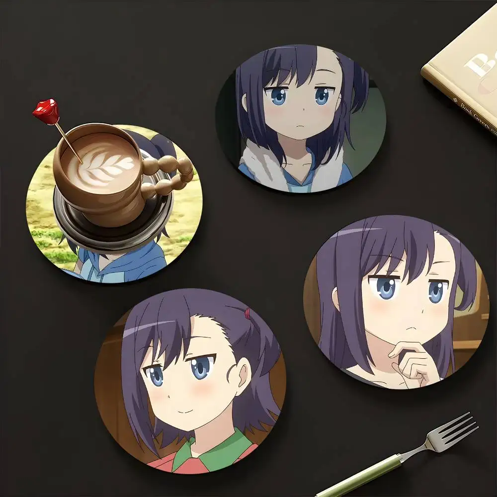 1pc Hikage Miyauchi Anime Characters Wooden Coaster Colour Printing Cup Mat Home Desk Decoration Gifts