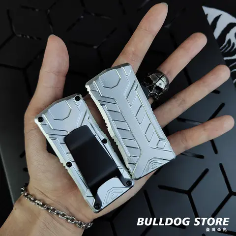 TECKTECH Utility knife OTF Cutting Tool Paper Cutter SK5 Replaceable Blade Aluminum Handle EDC Tactical Gear Legal Pocket Knife