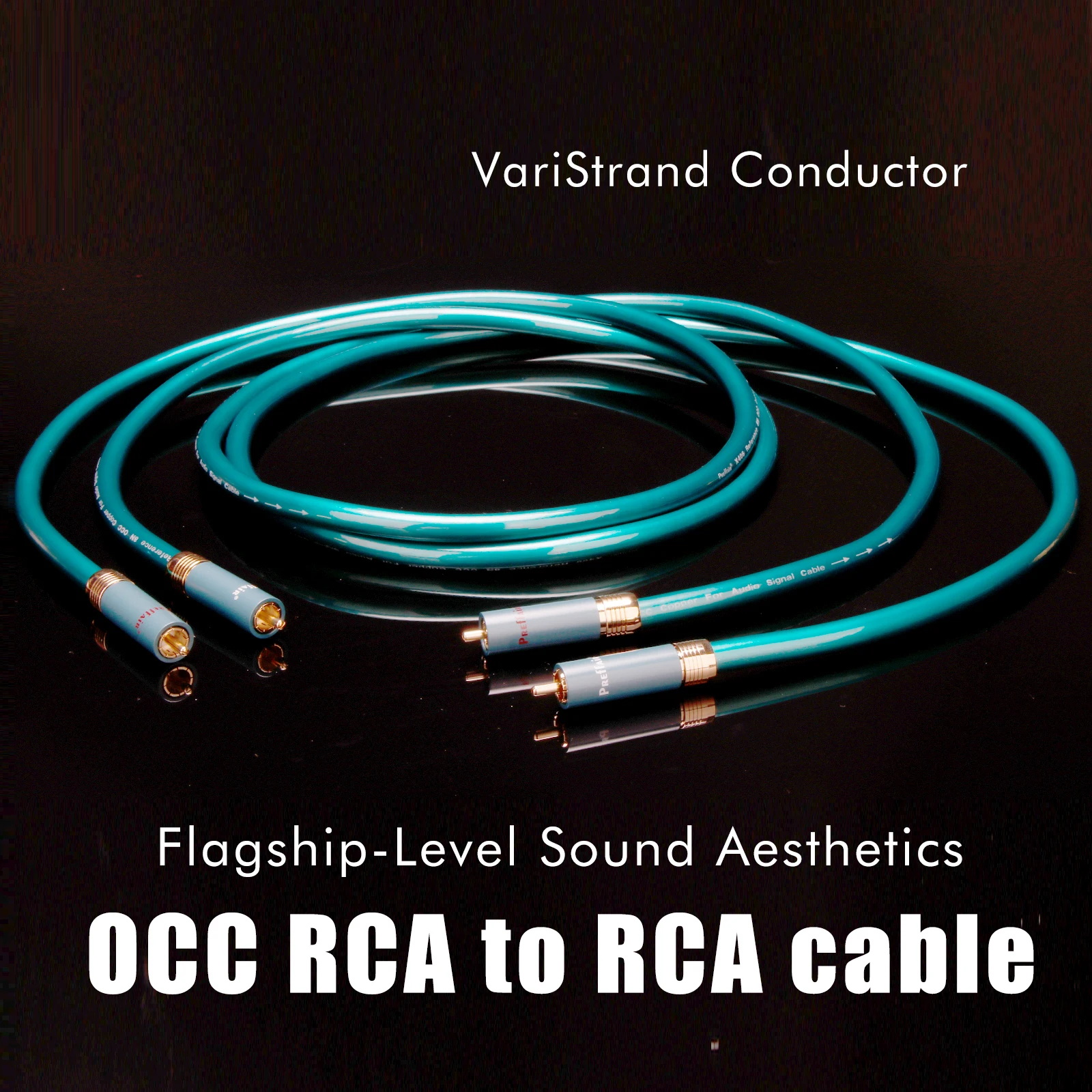 Pair Preffair 8N OCC RCA Cable Subwoofer Cable RCA to RCA Audio Cable Double Shielded for Amplifier CD Player DAC