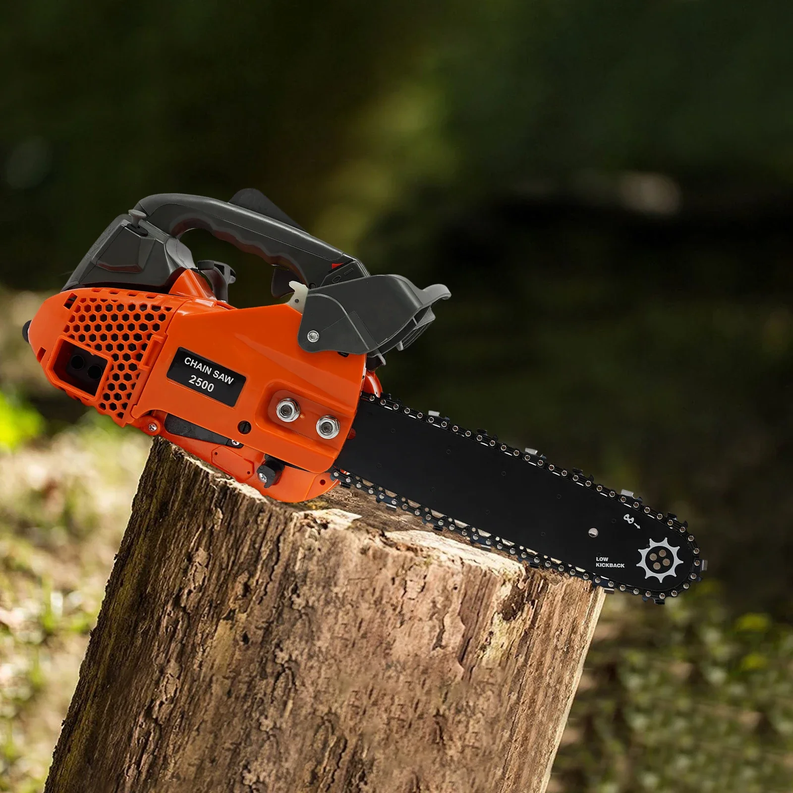 

Chainsaw Gasoline 900W, 2-stroke Mini Chainsaw 25.4CC 9000rpm Adjustable Chain Voltage Air Cooling, Chainsaw Gasoline