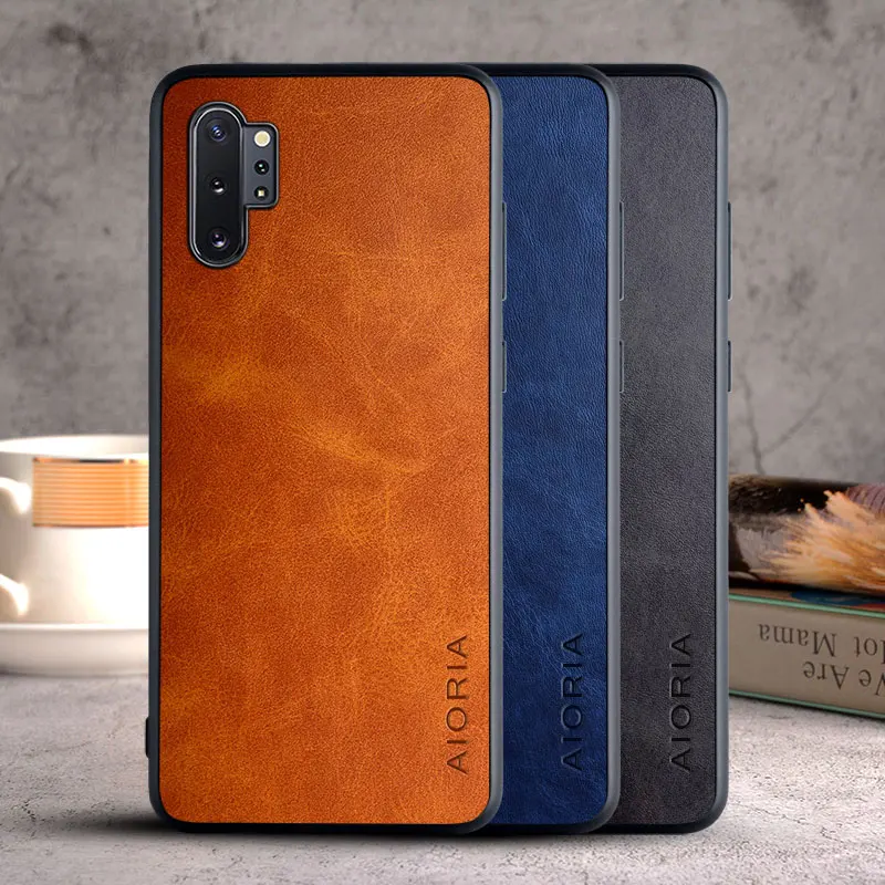 Case for Samsung Galaxy Note 10 Plus Lite coque Luxury Vintage TPU leather Skin cover for samsung note 10 plus case funda capa