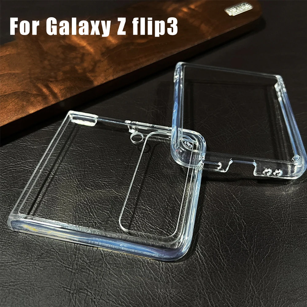 Clear Slim Phone Case For Samsung Z Flip 5 3 4 Silicone PC Cover For Samsung Galaxy Z Flip 5 3 Fundas Transparent Case Z Flip3