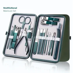 Professional nail clippers 7/10/12/18Piece Nail Care Kit Stainless Steel Manicure Pedicure Set Nail Clipper Set with Travel Case