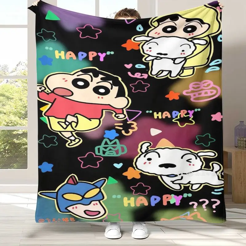 Cute C-Crayon Shin-chans Cartoon Soft Flannel Throw Blanket,Cozy Blanket for Bed,Sofa,Living Room,Picnic,Home Decor,Gift Kids