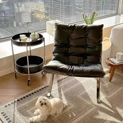 Single Lounge Chair Nordic Luxury Creative Leather Living Room Comfortable Soft Single Sofa Chair Home Decor Furniture Ornaments