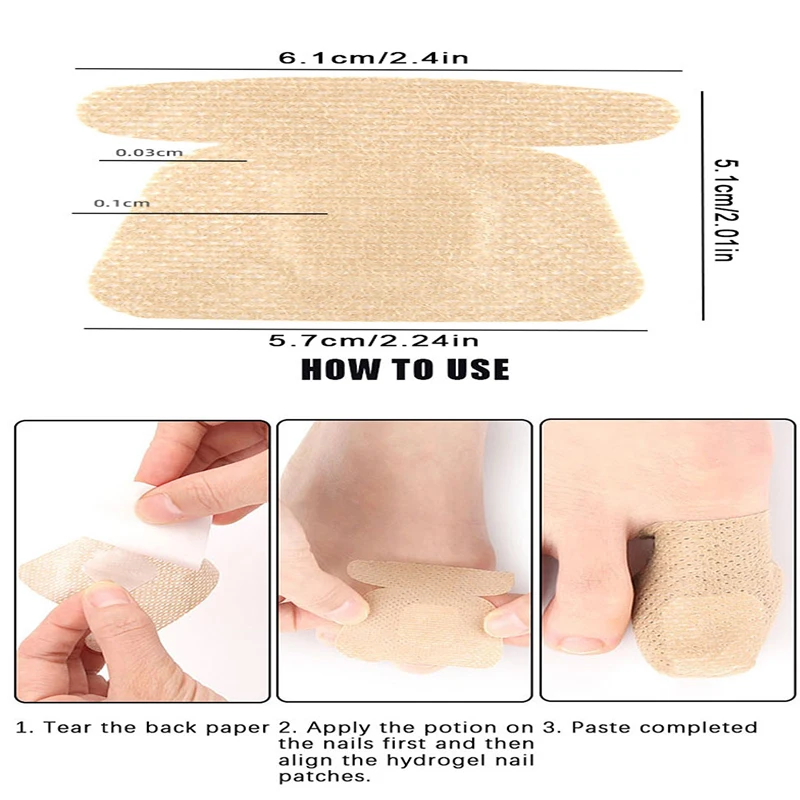 10Pcs Non Woven Toenail Fungus Patch Nail Repair Patches Nail Ingrown Correction Stickers For Discolored Or Damaged Nails Care
