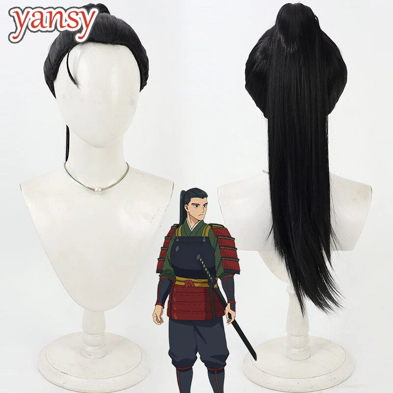 perruques-de-cosplay-synthetiques-yansywig-dungeon-meshi-delicious-in-dungeon-dungeon-meshi-60cm-perruque-queue-de-cheval-noire-resistante-a-la-chaleur