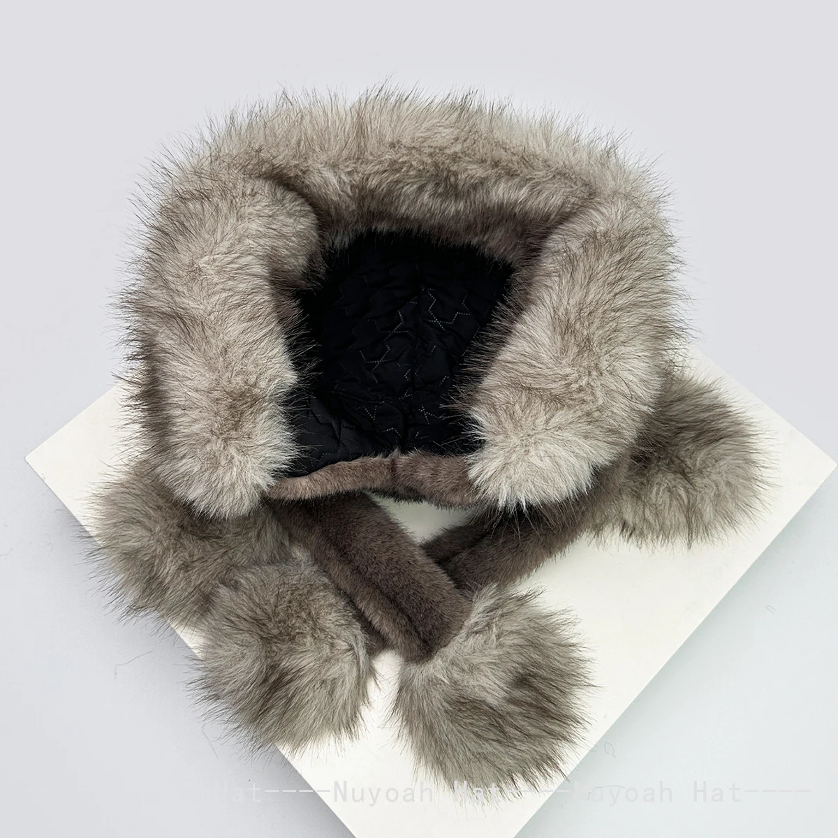 الخريف والشتاء النساء لطيف آذان أرنب صغير أفخم القبعات الدافئة في الهواء الطلق ظلة ليوبارد طباعة صياد قبعات الأشرطة تنوعا #6