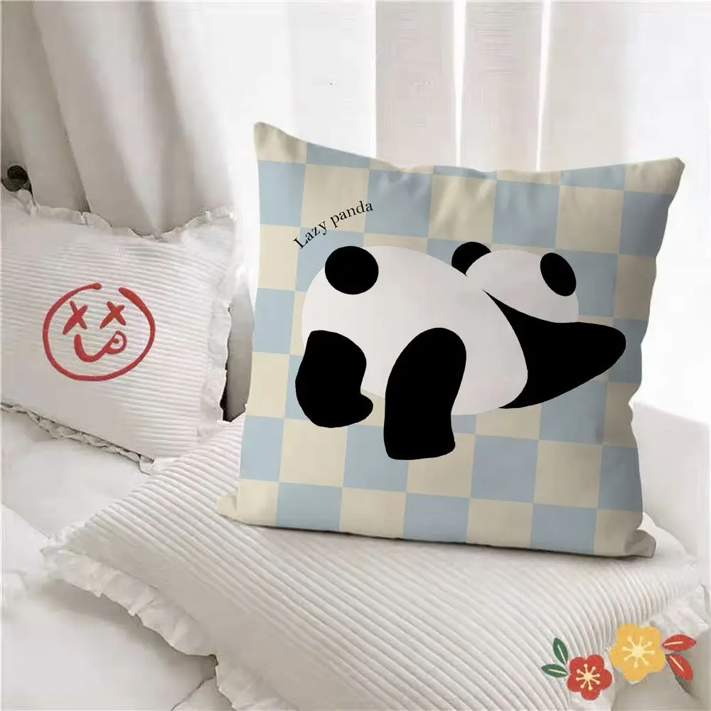 CUTE Panda Pillowcases Fat Panda Pillows Case for Girls Room Bed Sofa Pillow Cover Home Decorative Boy Girl Gift Room Aesthetics