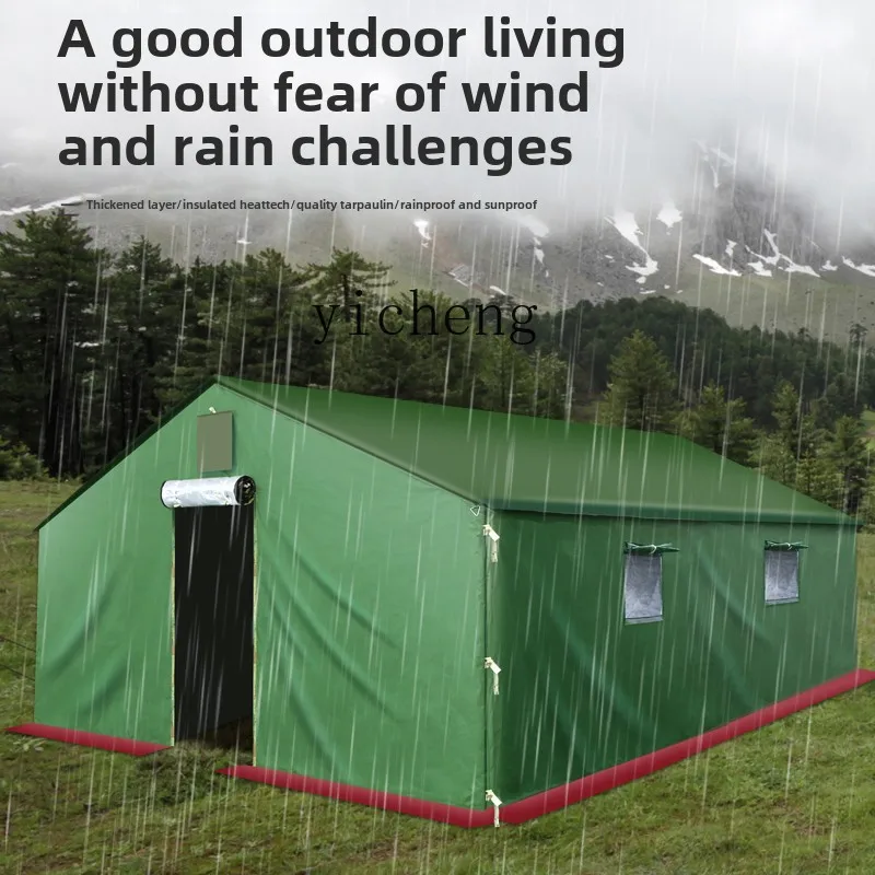 ZC cold-resistant outdoor canvas construction site engineering tent thickened rainproof construction cotton tent