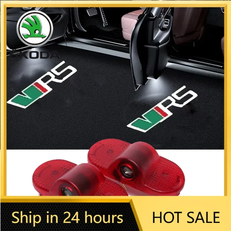 

Новинка 2026: 2 шт. проекционных ламп-подсветок в дверь автомобиля с логотипом Skoda VRS для Octavia A5 MKII 2006-2020