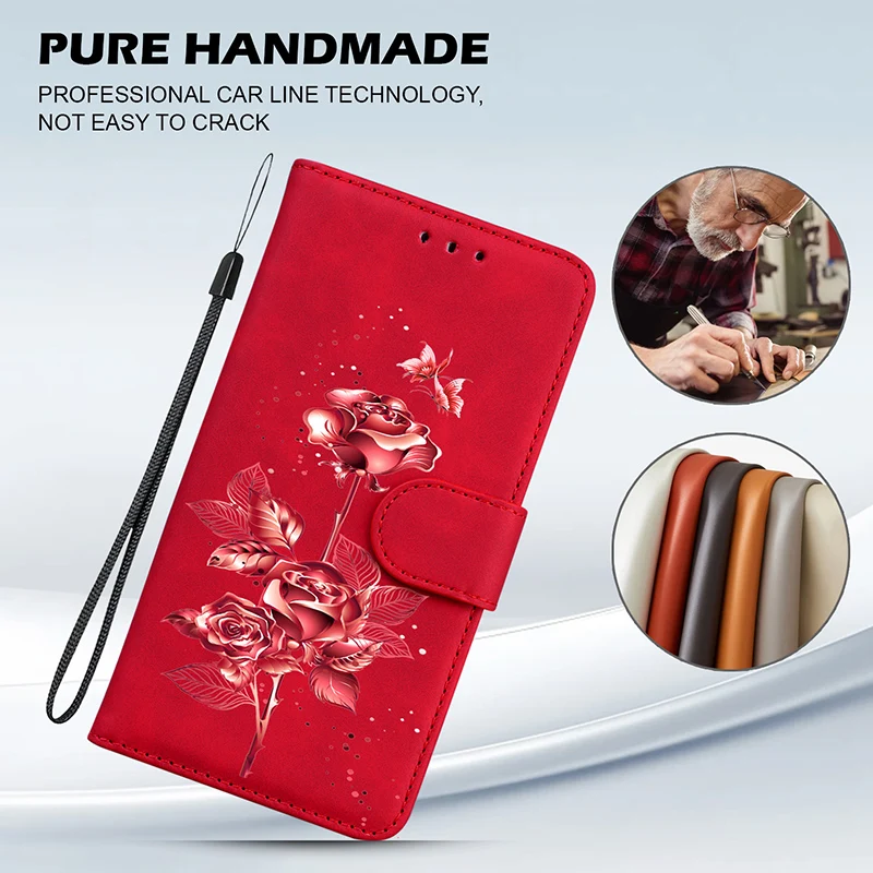 حافظة جلدية بفتحة للبطاقات لهاتف Realme Neo7 SE Note 60 70T Narzo 80 Lite 60x 60 50 30 Pro 5G N55 n53 محفظة حماية غطاء الهاتف