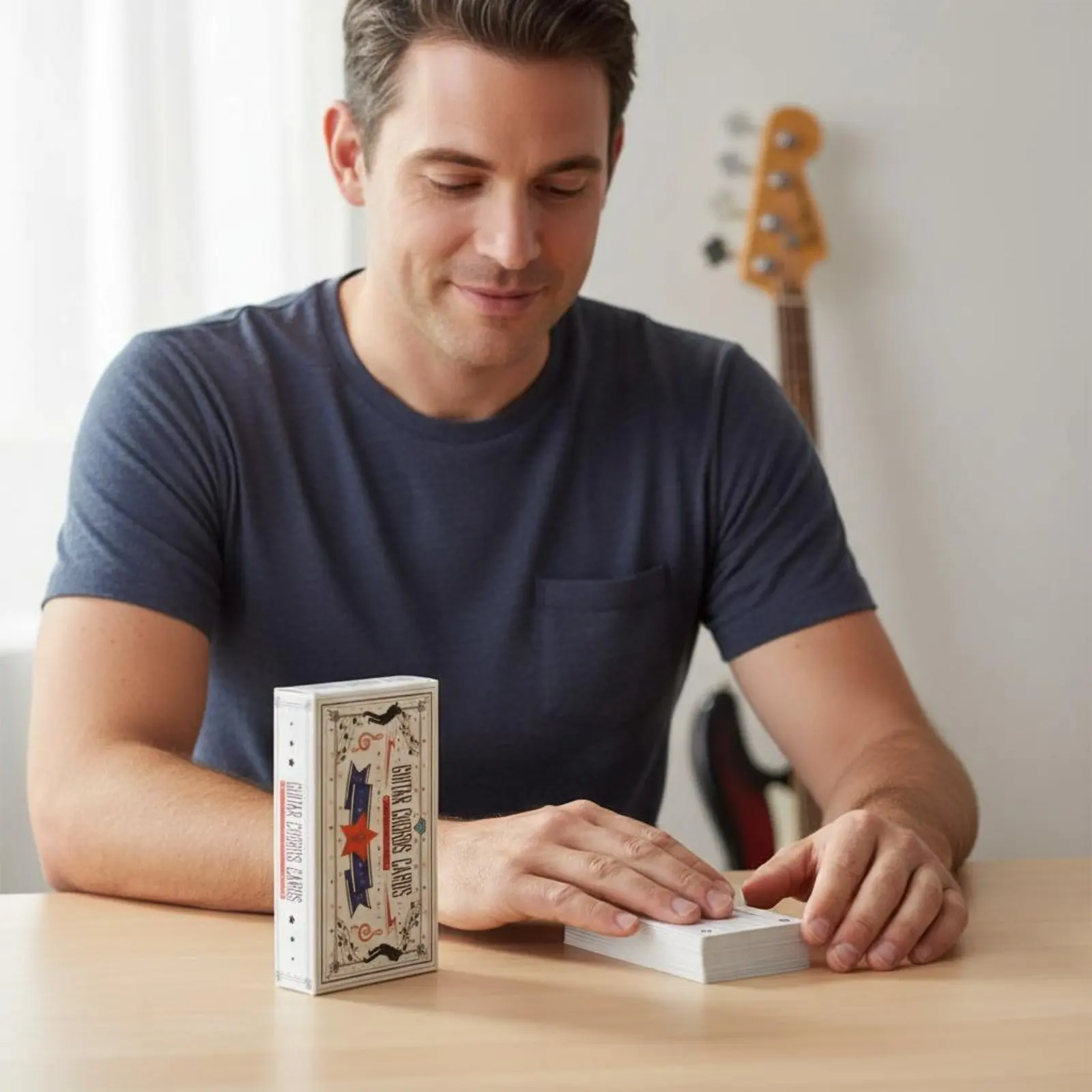 

56 Pieces Guitar Chord Learning Cards Portable Guitar Chord Practice Cards Fretboard Note Guide Color-Coded for Travel
