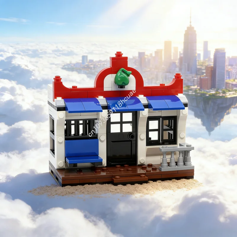 236-個-moc-ウエスタンゴールドシティ銀行モデルビルディングブロック建築組み立ておもちゃ-diy-クリスマスギフトクリエイティブアイデア教育