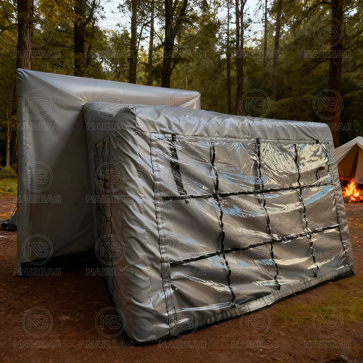 เต็นท์แคมป์ปิ้งเป่าลม เต็นท์แกลมปิ้งพร้อมปั๊มลม ติดตั้งง่าย เต็นท์ลม PVC สำหรับ 4 ฤดู สำหรับกิจกรรมกลางแจ้ง มีจำหน่าย