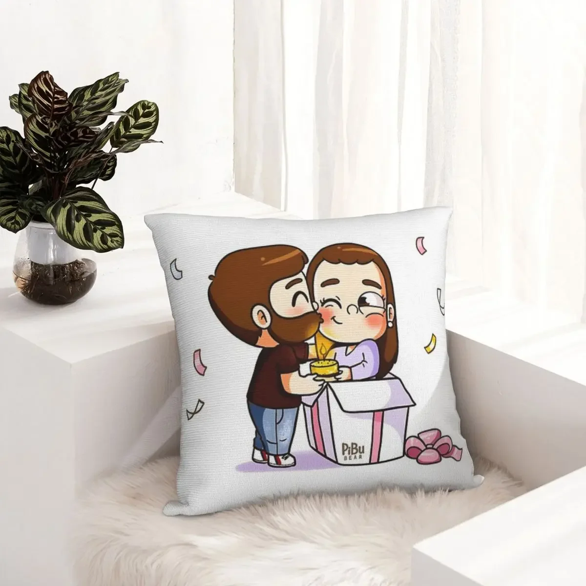 Pibubear (15) Square Pillowcase Cushion Cover Comfort Pillow Case Polyester Throw Pillow cover For Home Sofa Living Room