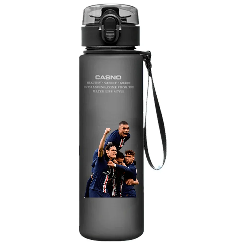 Football Star 560ML Large Capacity 4 Color Children Water Cup Portable Plastic Outdoor Sport Water Bottle Messi Ronaldo Mbappé