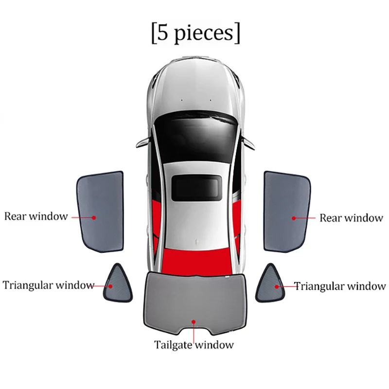 Voor SEAT Ateca 2016-2022 2023 2024 Magnetische Auto Zonnescherm Schild Voorruit Gordijn Achterzijde Baby Window zonnescherm Vizier